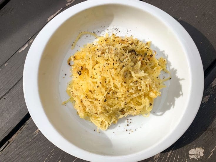 Cacio e pepe à la courge spaghetti