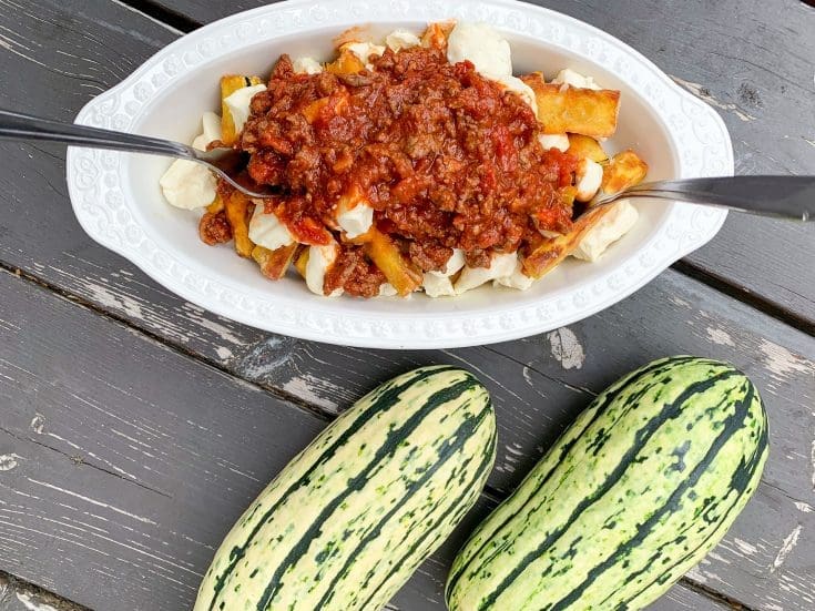 Poutine italienne à la courge delicata