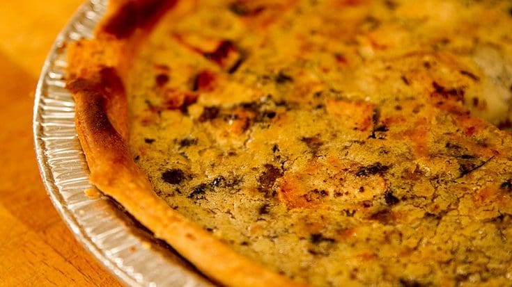Quiche au boudin et pommes
