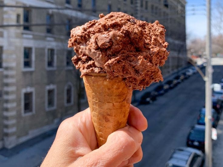 Semifreddo (crème glacée) choco-brownies maison